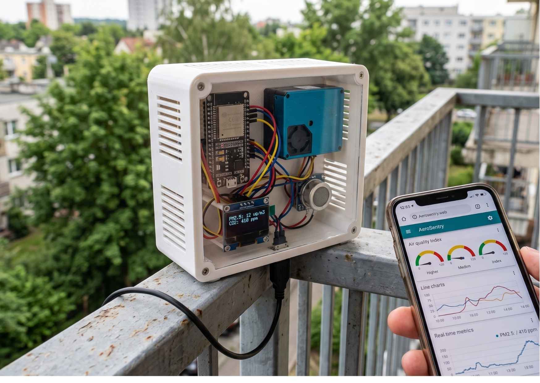 AeroSentry – IoT Indoor & Outdoor Air Quality Station