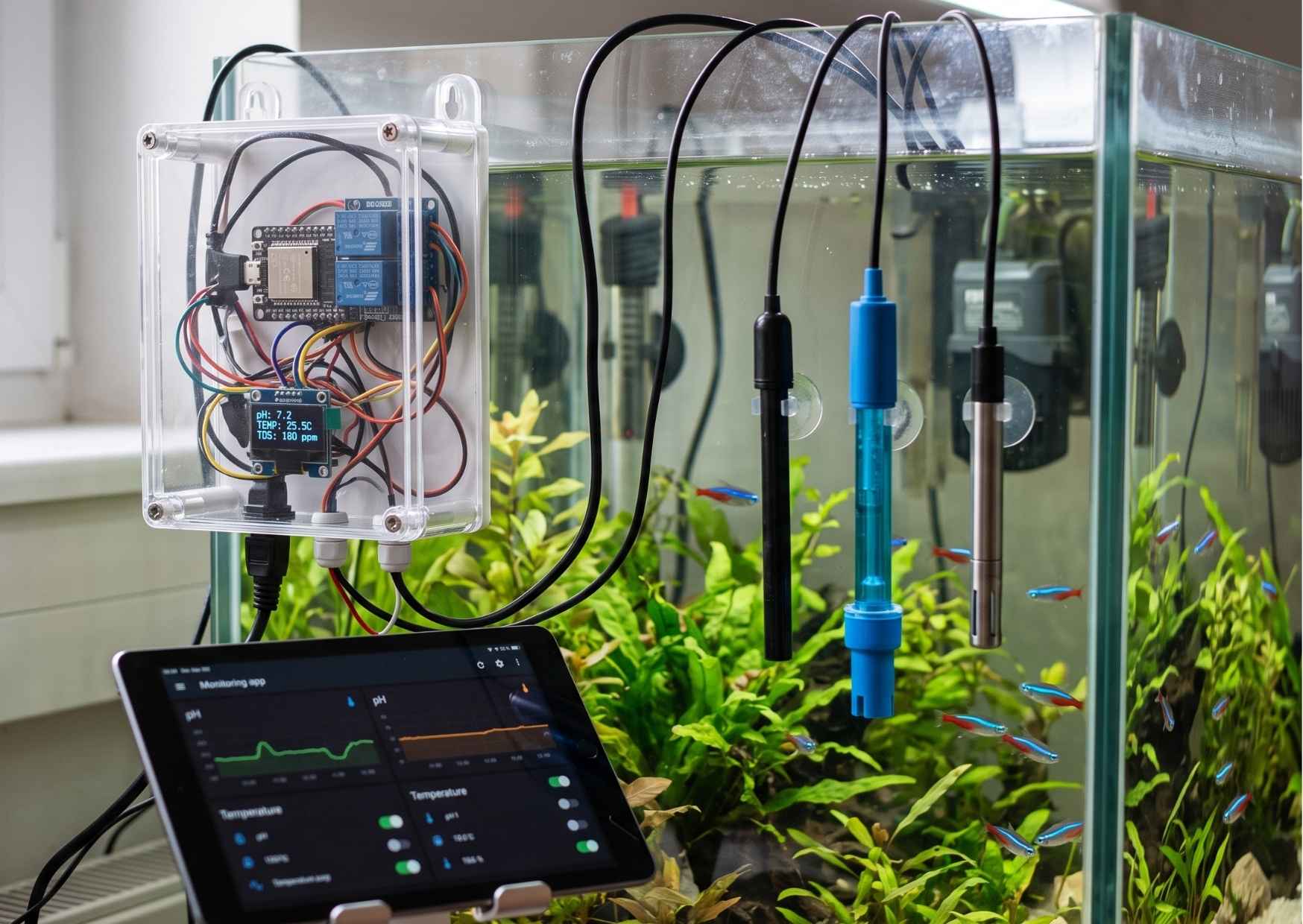 AquaControl – Smart Aquarium & Pool Water Quality Monitor